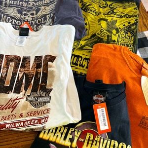 New Harley Davidson Mens XL shirts - some with some without tags
